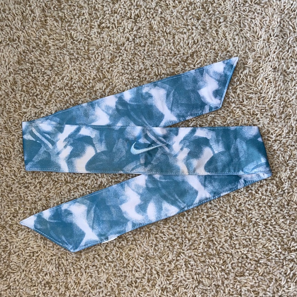 Light Green/Blue & White Nike Dri-Fit Head Tie 2.0